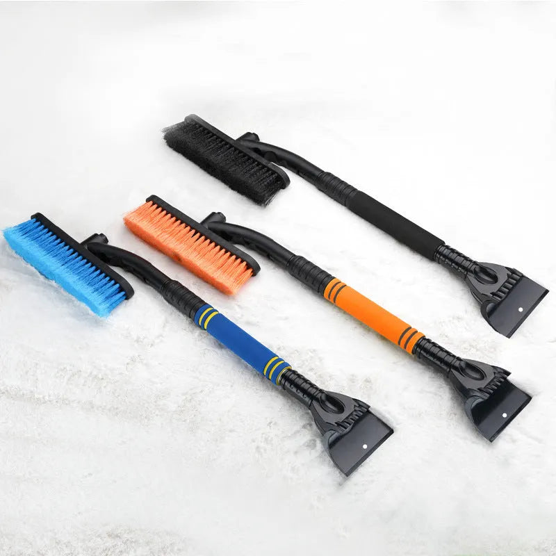 Car Cleaning Brush Ice Scraper Detachable Snow Shovel Brush Dust Remove Brush Auto Windshield Extendable Snow Brush Foam Handle ABS Shaft PVC Bristles EVA Cotton Handle Rotating Brush Head Adjustable Length Blue Orange Black