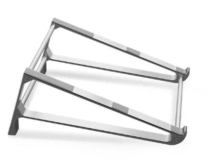 Aluminium alloy multifunctional notebook computer stand with tablet and phone holders in dark gray