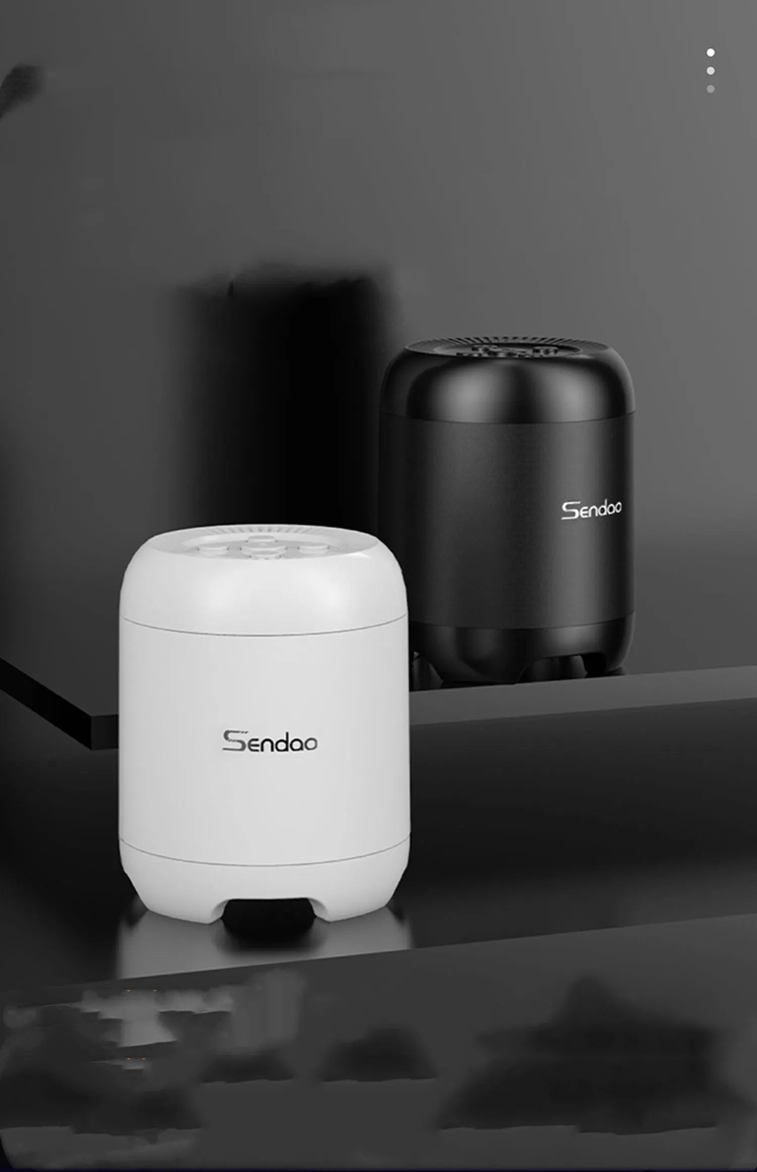 Small black wireless Bluetooth speaker with super subwoofer showing USB port and card reader slot