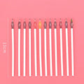 Cute feather peacock colour gel pen set with 12 different coloured pens showing 0.5mm tips