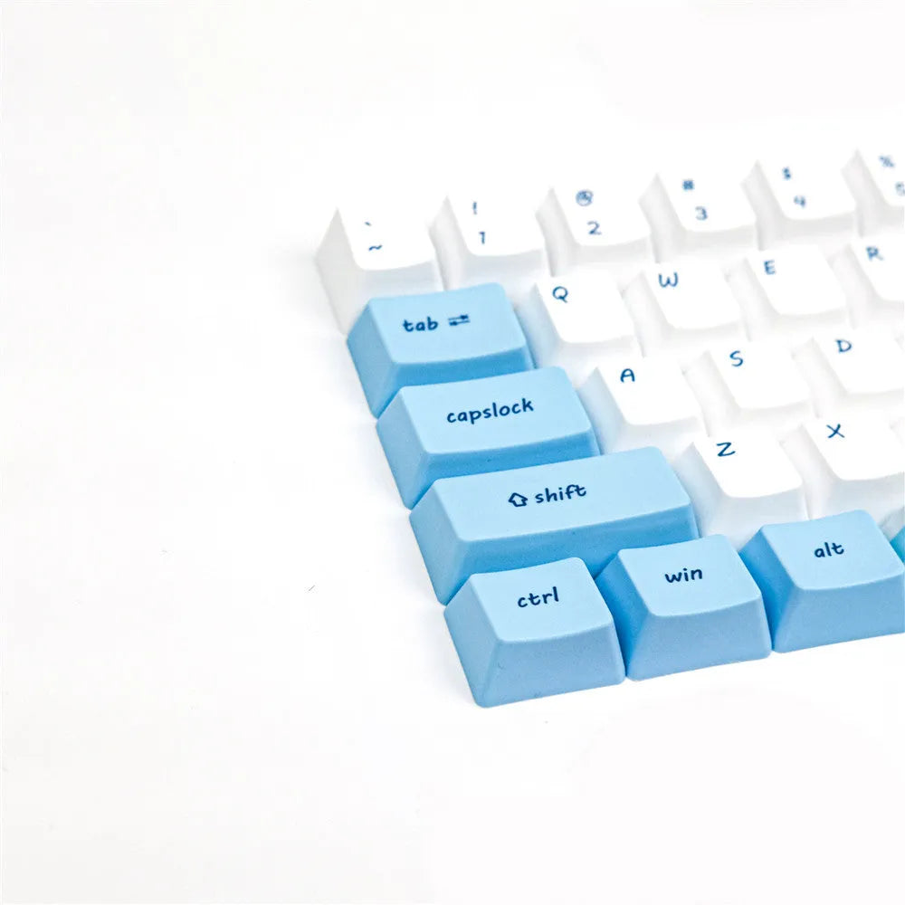 Pink cherry blossom cartoon anime PBT keycaps for GK61 mechanical keyboard