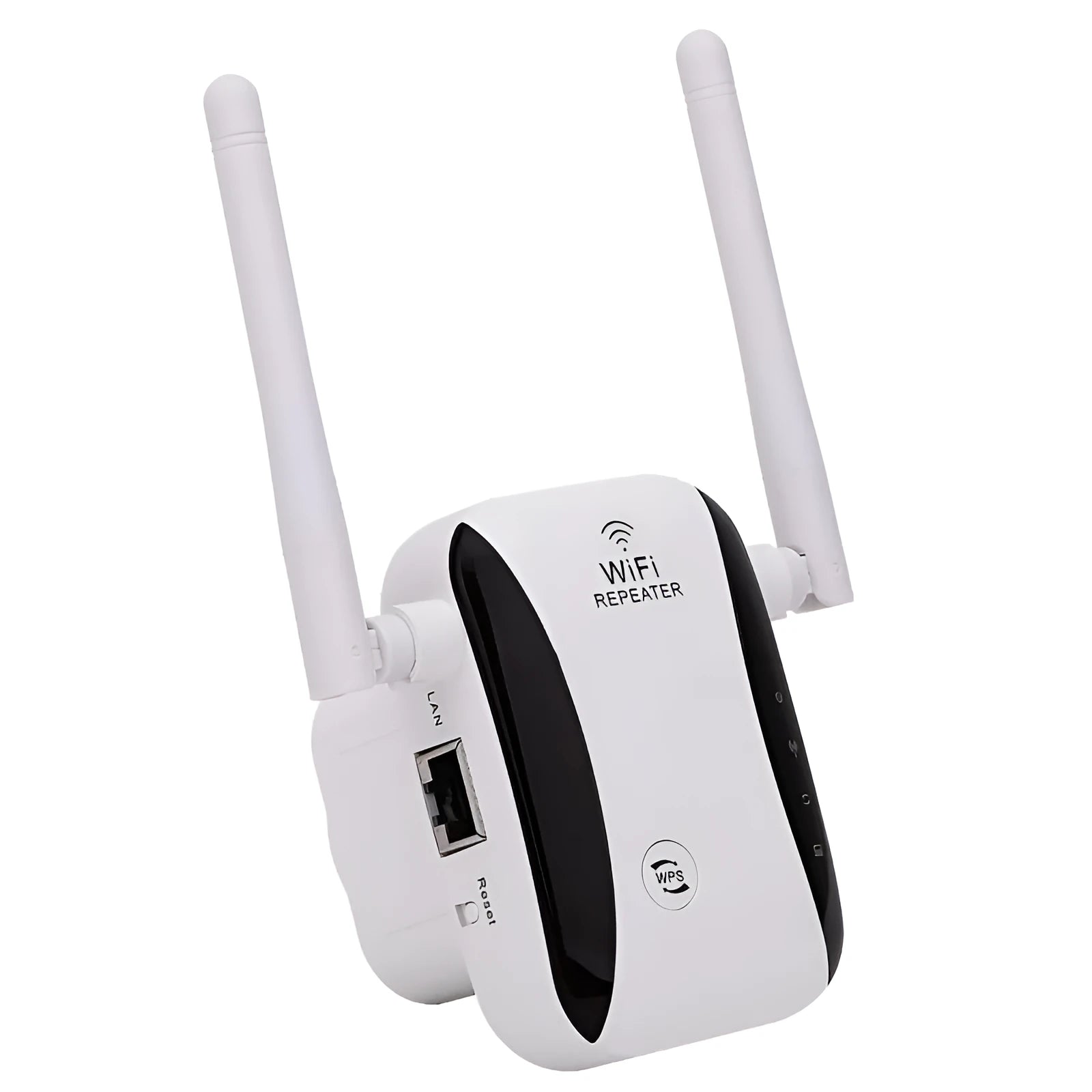 Wireless repeater booster network signal amplifier with EU plug and RJ45 cable