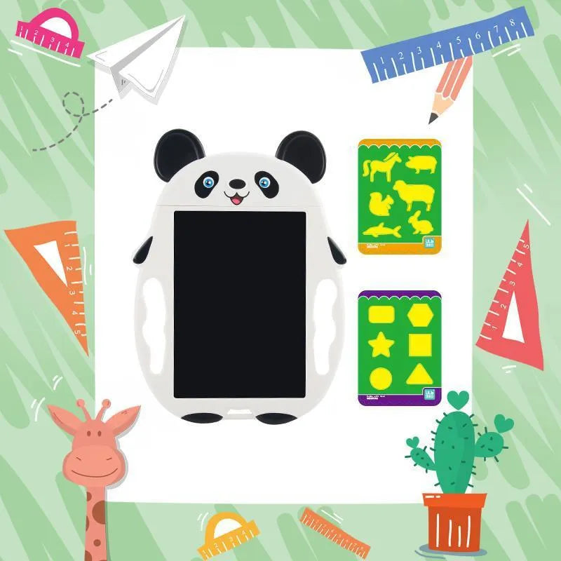 LCD electronic drawing board with panda design featuring one-button erase function
