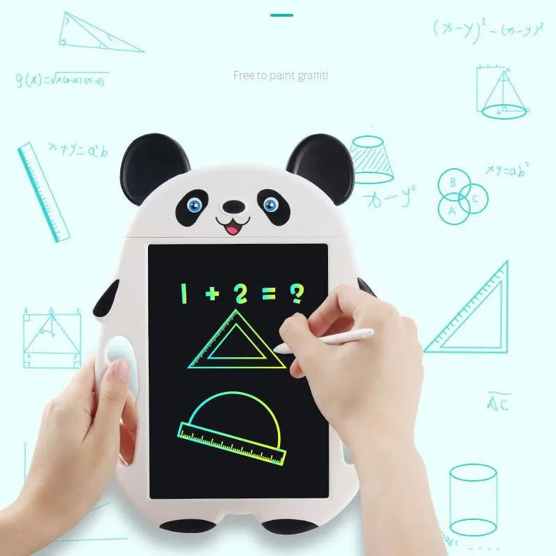 LCD electronic drawing board with panda design featuring one-button erase function