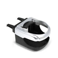 Aluminium alloy car water cup holder for air outlet, 8.5 x 9.5 x 5.5cm, shown in black, blue, red or silver