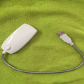 USB flexible gooseneck LED reading lamp in black, white, blue, or pink colours