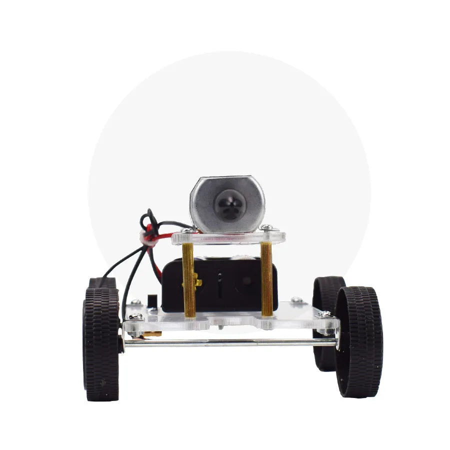 DIY wind car electronic science experiment kit for children with acrylic, metal, and plastic parts