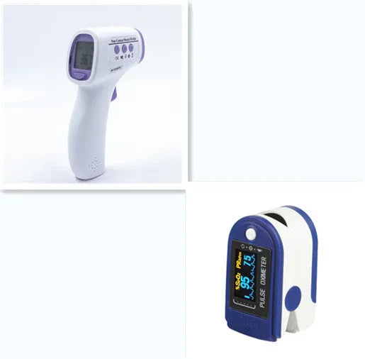 White digital non-contact thermometer for measuring water temperature.
