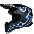Cross-country full-covered motorcycle helmet in black steel plate colour, unisex ABS rally helmet