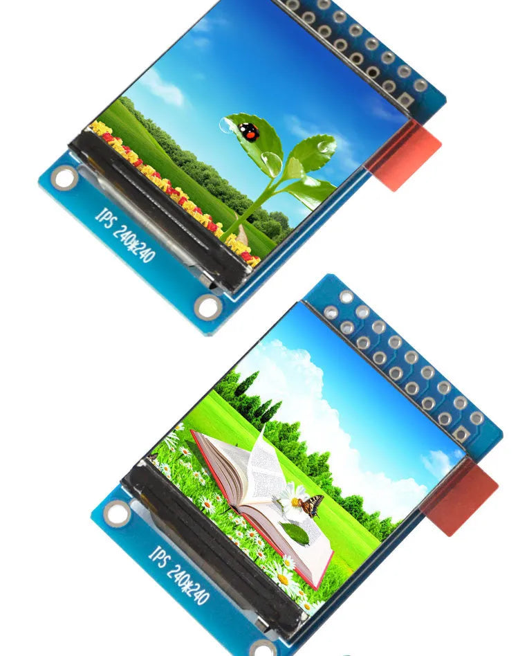 1.3 inch square IPS LCD display module with 240x240 resolution and 18-pin connector