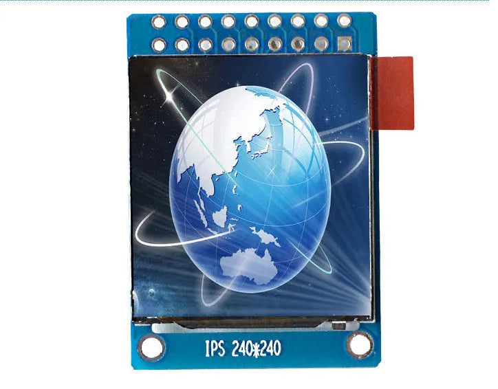 1.3 inch square IPS LCD display module with 240x240 resolution and 18-pin connector