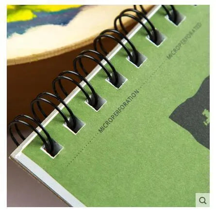 Green-coloured spiral-bound water-soluble lead sketchbook in 8K and 16K sizes.