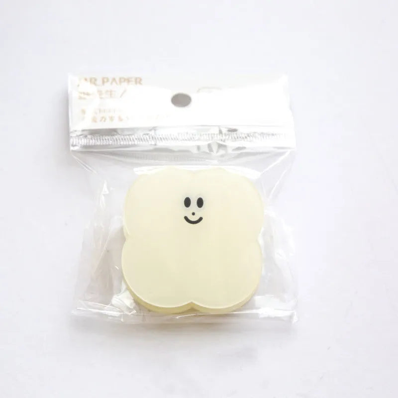 Acrylic cartoon collage hair slide clip in four colours: beige, blue, orange, pink, isolated on white background