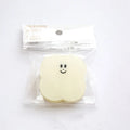 Acrylic cartoon collage hair slide clip in four colours: beige, blue, orange, pink, isolated on white background