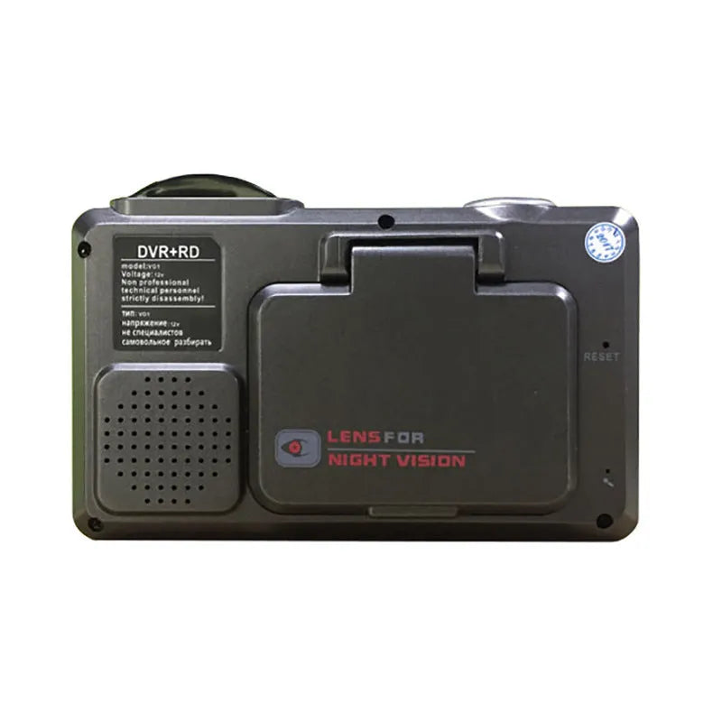 Black vehicle-mounted dash cam with 140-degree wide-angle lens and suction bracket on front windshield
