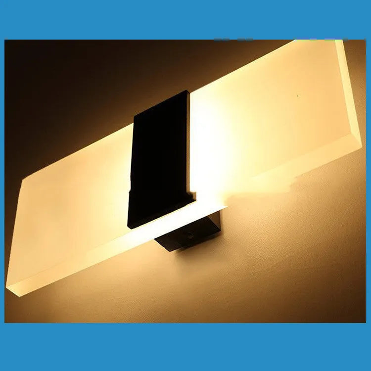 Rechargeable LED wall lamp with USB cable, 2000mAh battery, black right angle finish