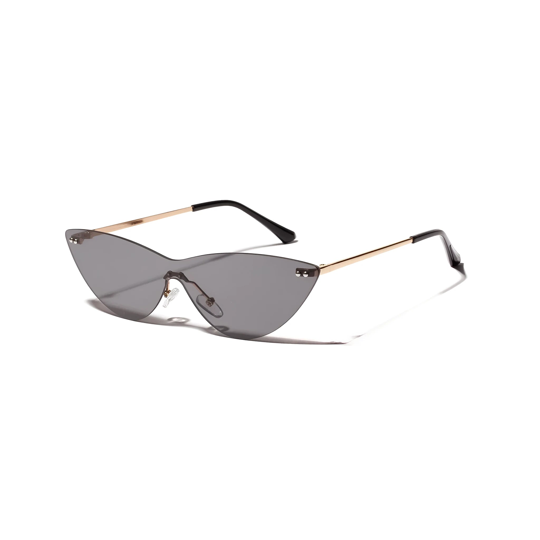 Brown vintage-style adult sunglasses with a metal frame and UV400 protection lenses.