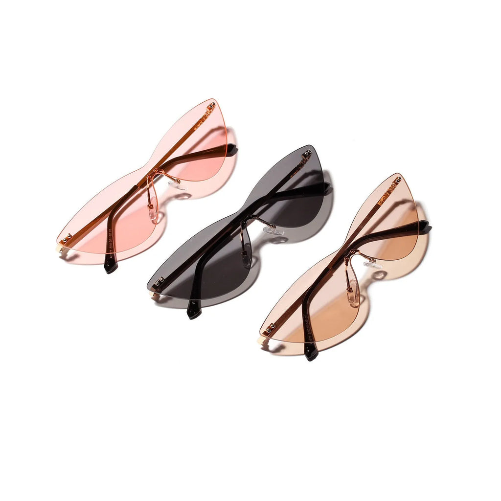 Brown vintage-style adult sunglasses with a metal frame and UV400 protection lenses.