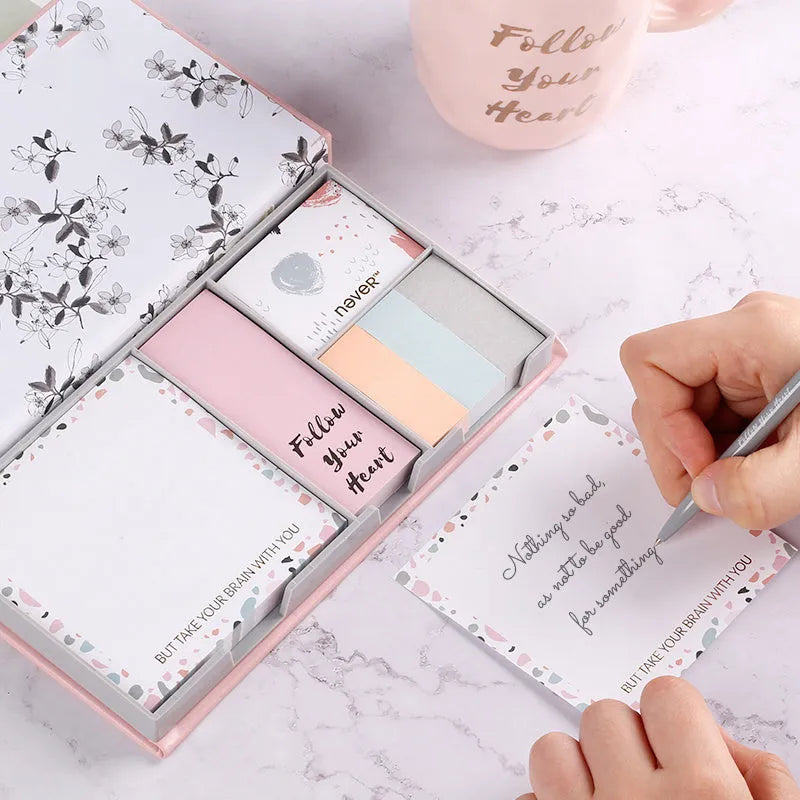Purple Mermaid series memo pads set of 6 books with self-adhesive 100g double-adhesive paper in various sizes and styles