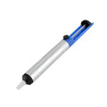 Manual solder sucker tin pump for electronics desoldering in gold, silver or blue colour
