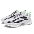 Men's black full-palm air cushion sneakers with lace-up closure and rubber sole