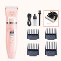 Pet Wireless Charging Beauty Hair Trimmer Set for Dogs and Cats Cordless Low Noise Clippers with 4 Limit Combs Washable Head ABS Body