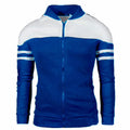Casual zipper hooded jacket in autumn cotton blend, four colours, sizes L to 4XL