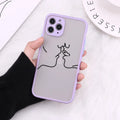 TPU iPhone case with painted pattern and creative body line design for multiple iPhone models
