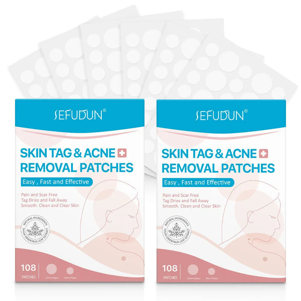 Acne skin tag remover patches 108 count white invisible wart removal stickers on face and body