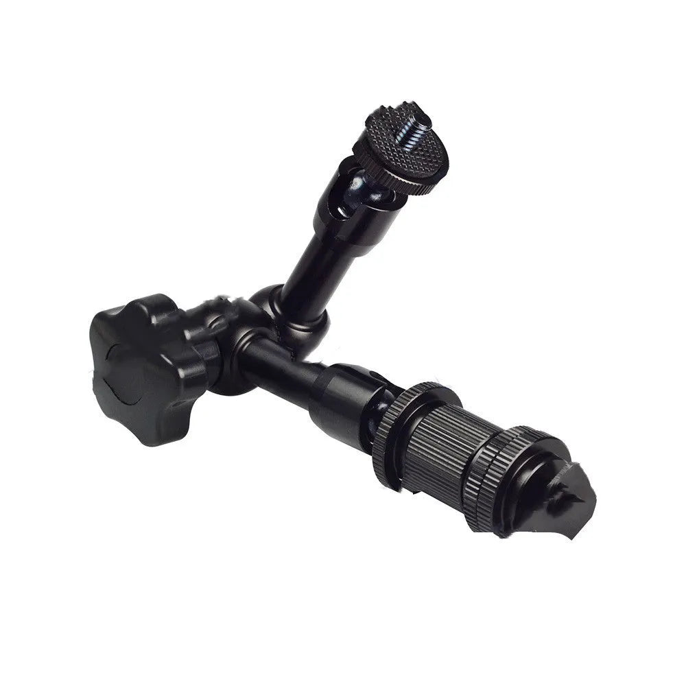 Black MENGS 7 inch all-metal magic friction articulating arm with hot shoe mount for DSLR camera accessories