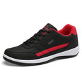 Men's breathable non-slip vulcanized casual sneakers in black, dark blue, or white, sizes 39 to 44