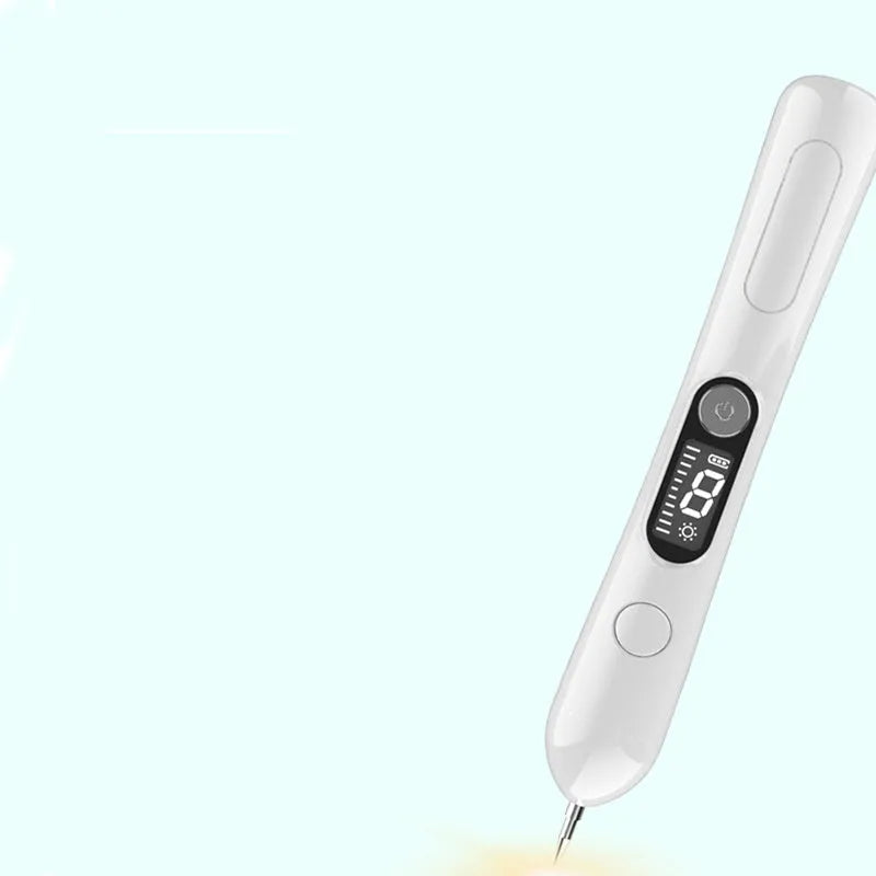 LCD laser plasma pen for wart mole removal dark spot skin tag remover with stainless steel needle and LCD display