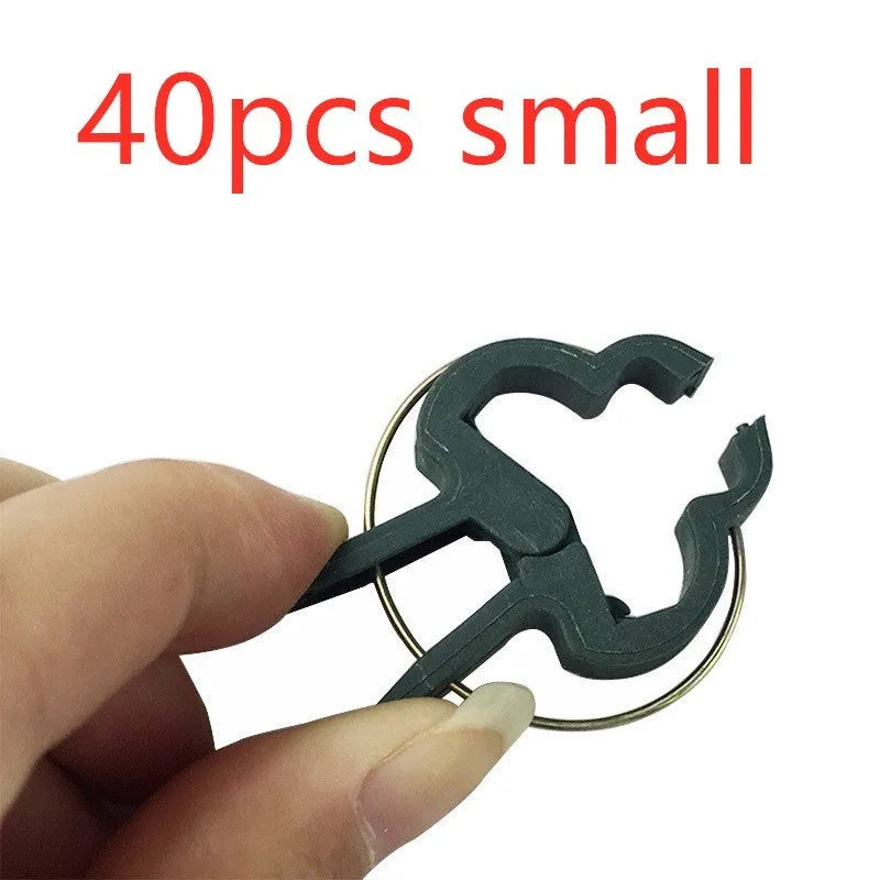 Garden clip set with PP plastic plant clips in 6cm size for woodland and garden use
