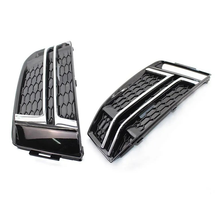 Gloss black ABS lower fog lamp frame for Audi A4 B9, left or right side, box size 16 x 10.5 x 49.5 cm