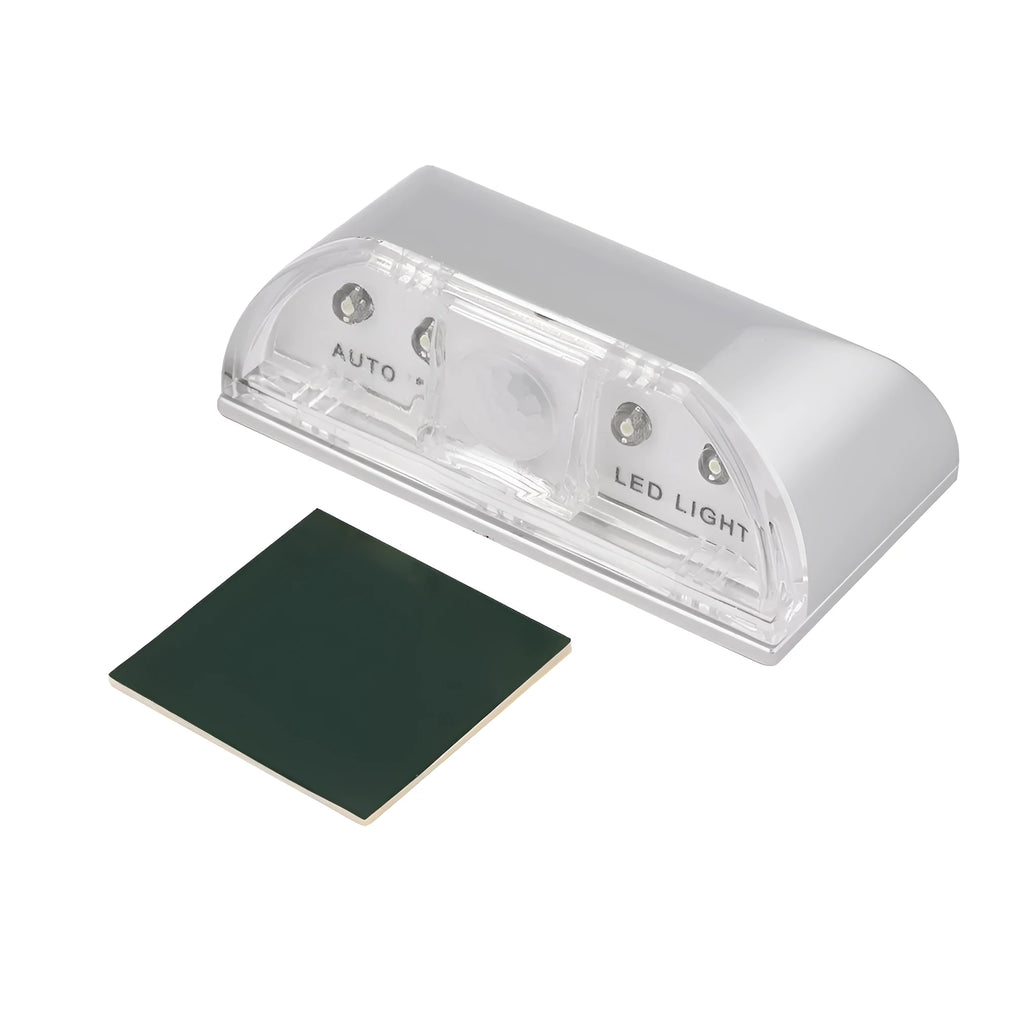 White smart door lock lamp with infrared sensor, 30mm thick, mounted on door frame near keyhole