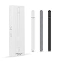 Transparent disc tablet stylus with magnetic suction cap in black, grey, white, rose gold, or space grey