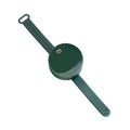 Portable leafless wrist fan with mirror, USB rechargeable, three speed settings, 66x41mm, in white on a table