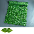 Green artificial plastic leaf fence panel for balcony or garden screening