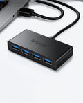 ORICO G11-H4 black USB 3.0 hub with four ports and 30cm cable