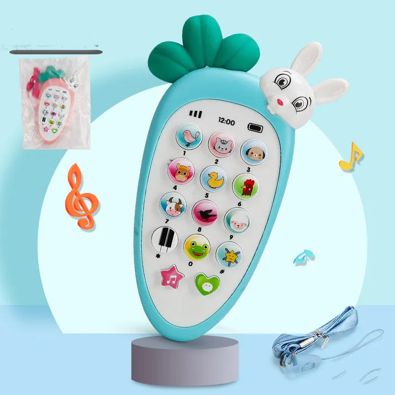 Baby electronic phone toy in multiple colours with sound buttons for early childhood educational play
