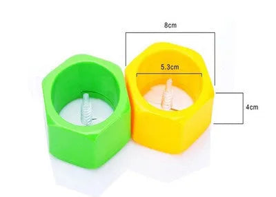 Yellow and green spiral vegetable cutter made from food-grade ABS plastic for cucumbers