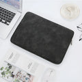 14 inch laptop bag flat liner PU leather zipper closure waterproof shock-resistant medium horizontal square shape