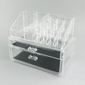 Clear foldable acrylic storage organiser box with transparent sides showing 18-litre capacity.