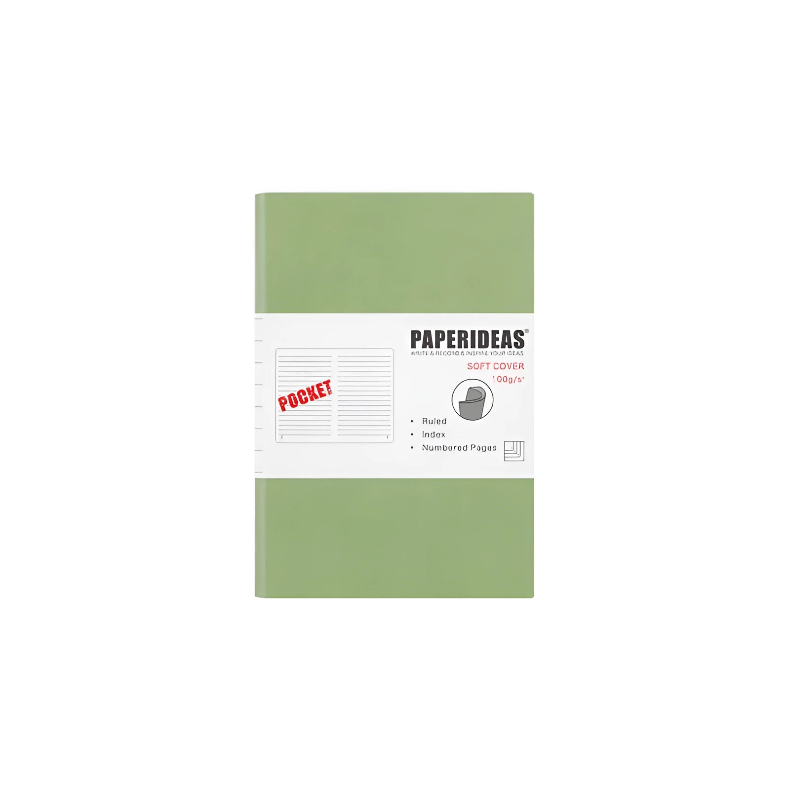A6 imitation leather notebook with acid-free paper, 102x148 mm, in multiple colour options