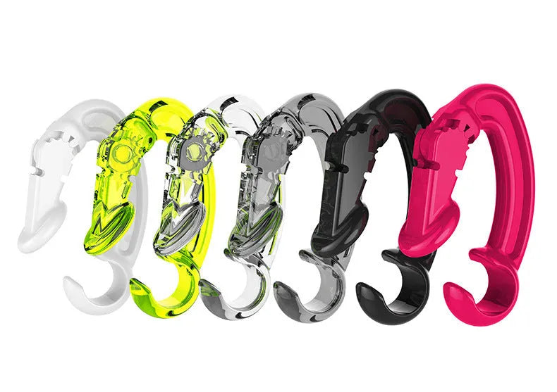 Ear hooks for earbuds in black silicone compatible with Apple AirPods and other wireless headsets for sport and running