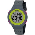 LED electronic sports watch with digital display showing 50m waterproof rating, available in multiple colours.