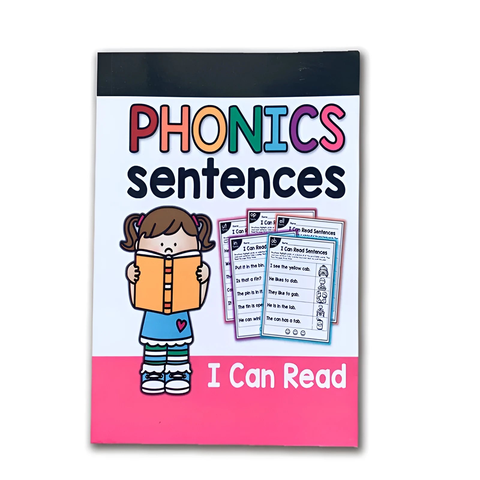 Children's English phonics reading worksheet A4 size 21cm by 14cm for ages 6+