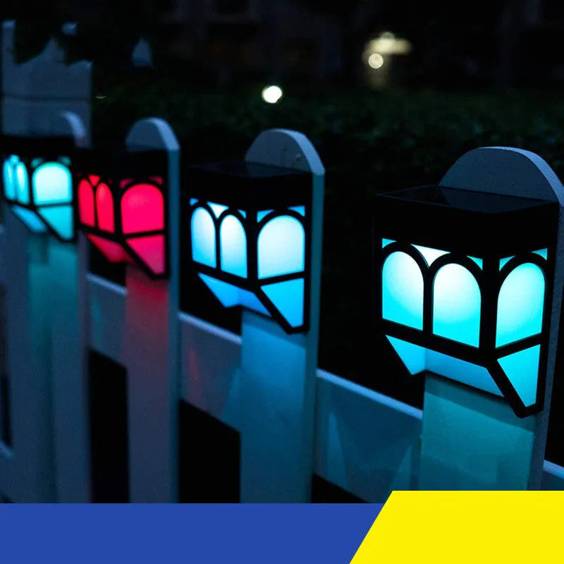 IP67 waterproof solar wall lamp for outdoor garden and courtyard lighting