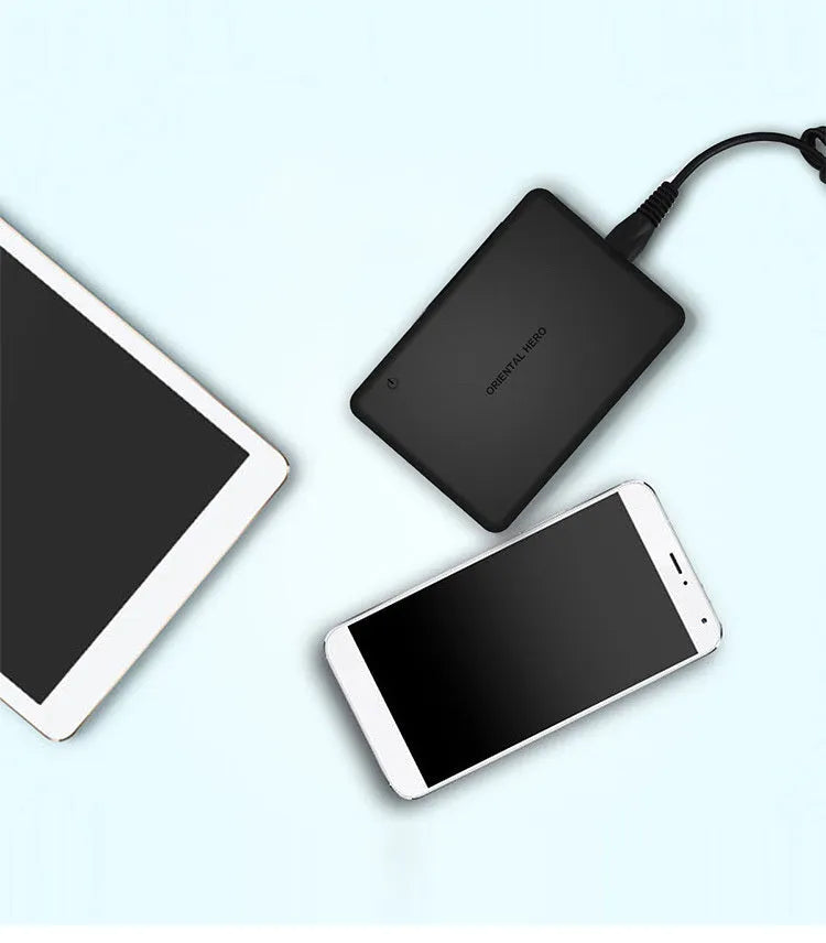 Black and white 60W desktop fast charger with USB port and indicator light
