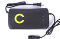 72V 20Ah lead-acid battery charger with pulse repair and automatic power-off, alloy shell, black, 192x98x66mm